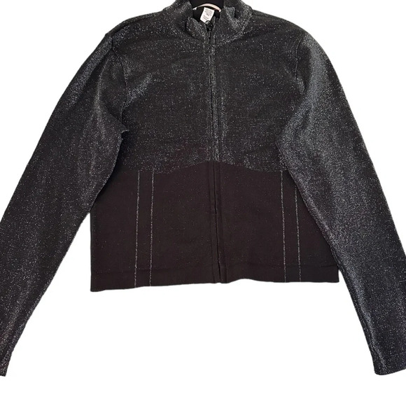 Victoria Secrets Pink Sports Glitter Full Zip Long Sleeve Jacket Top - Picture 4 of 6